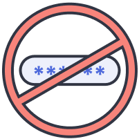 No passwords to remember