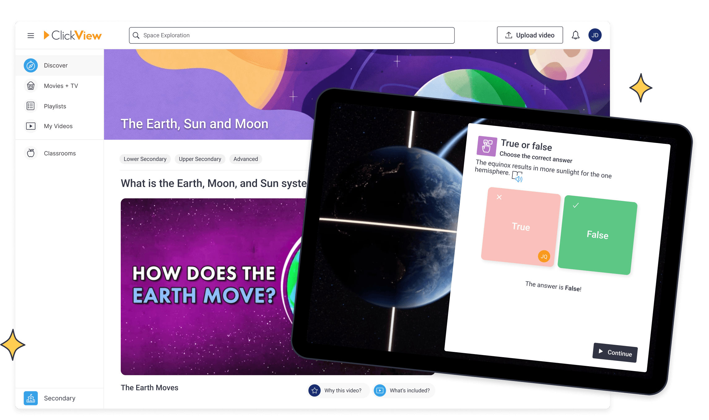 ClickView share screen on various devices