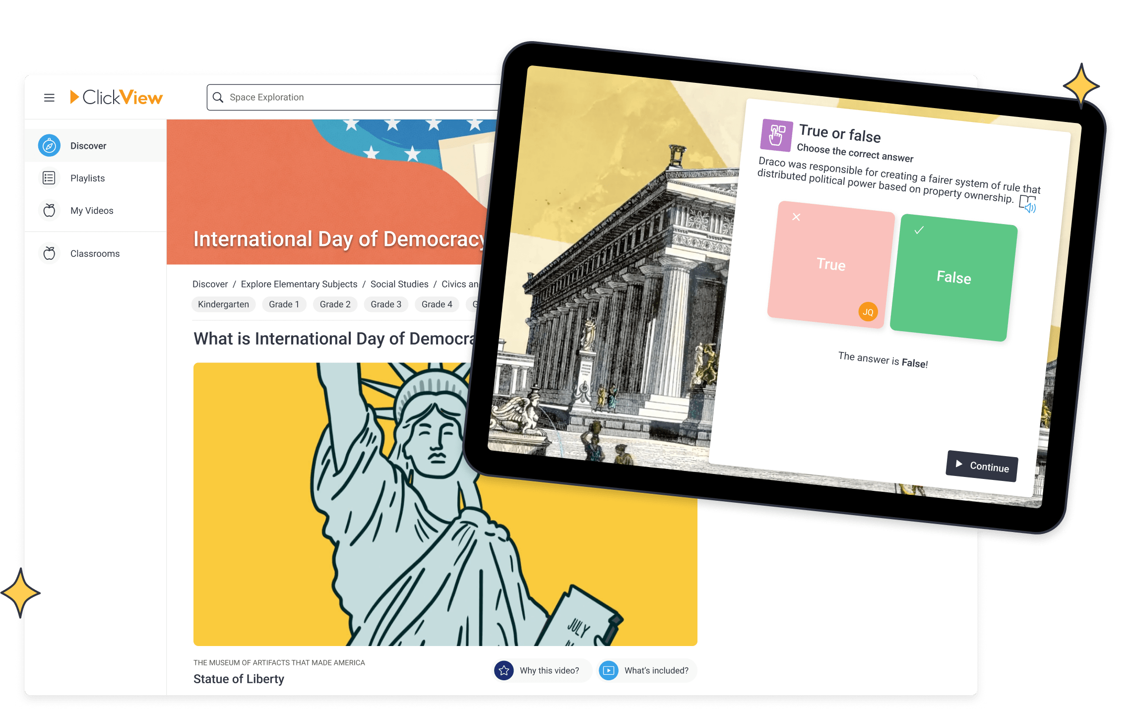 ClickView share screen on various devices