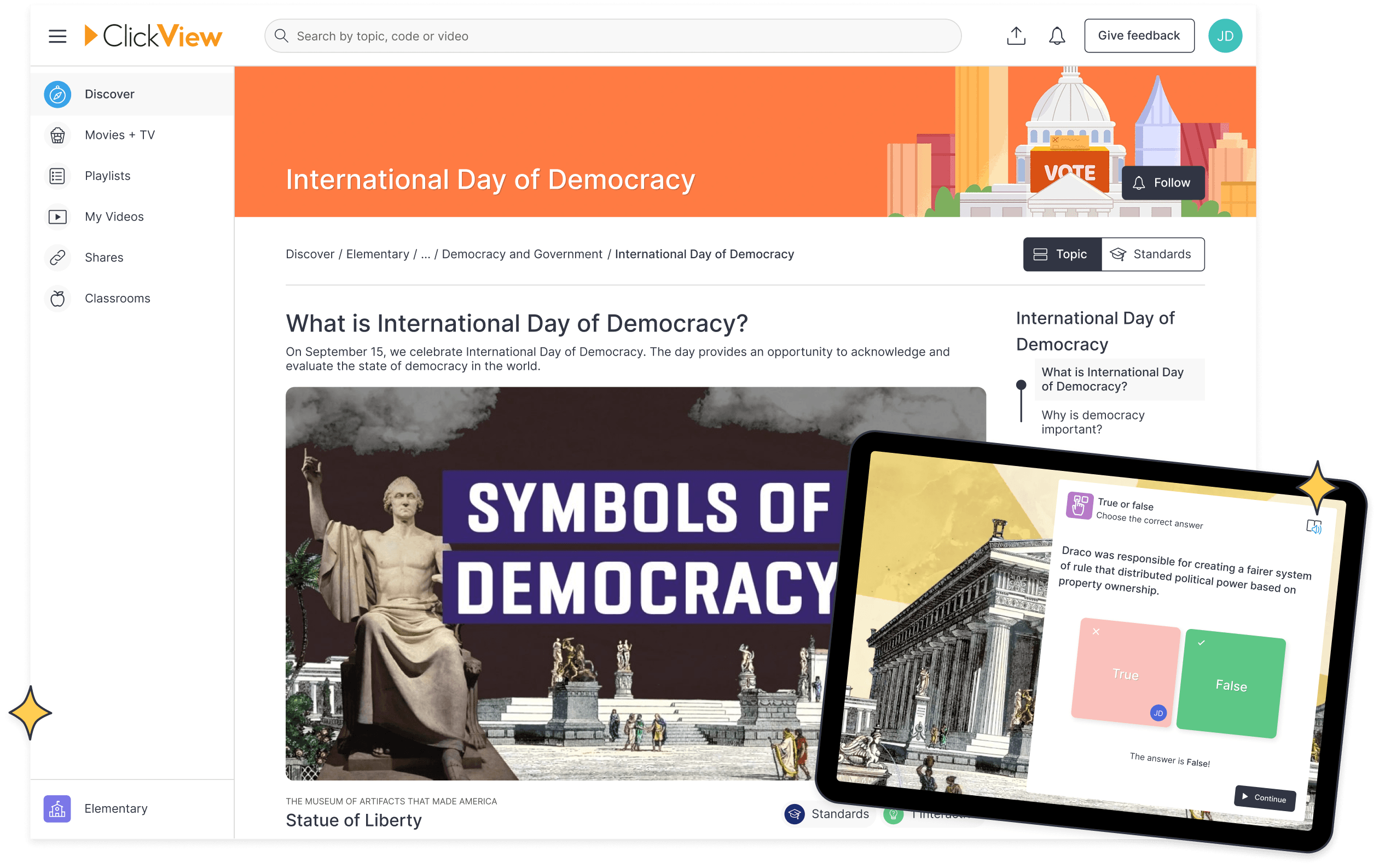 ClickView share screen on various devices