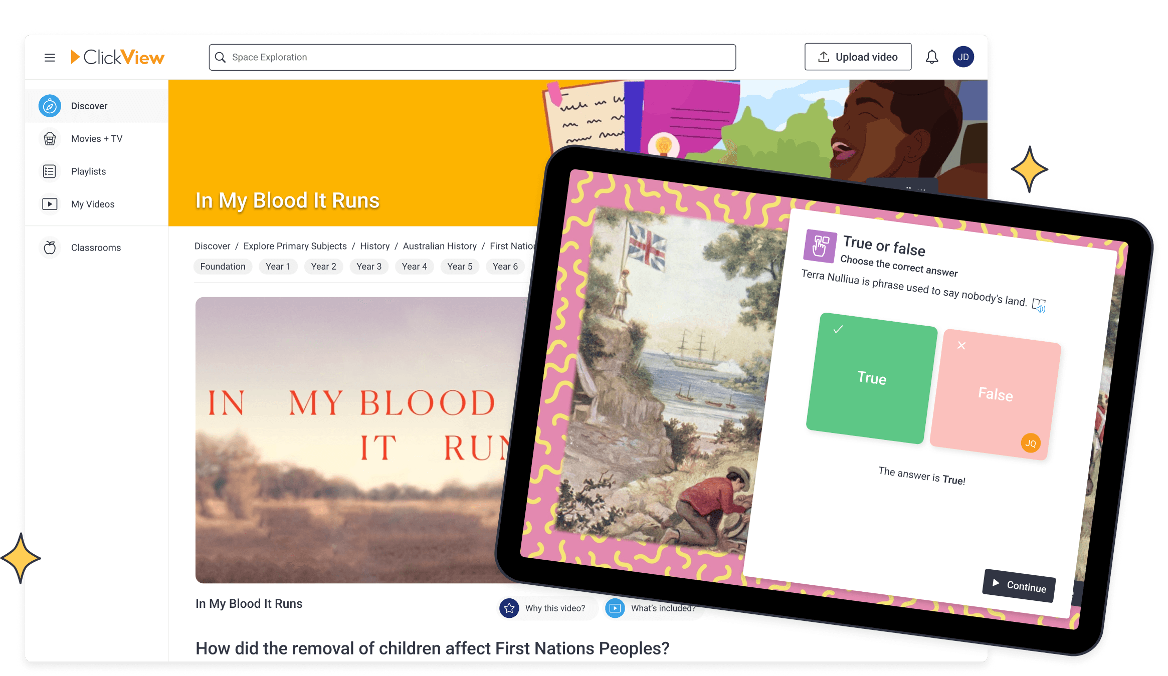 ClickView share screen on various devices