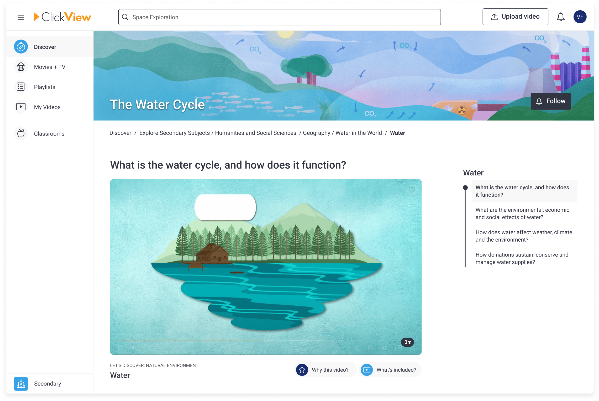 ClickView water topic