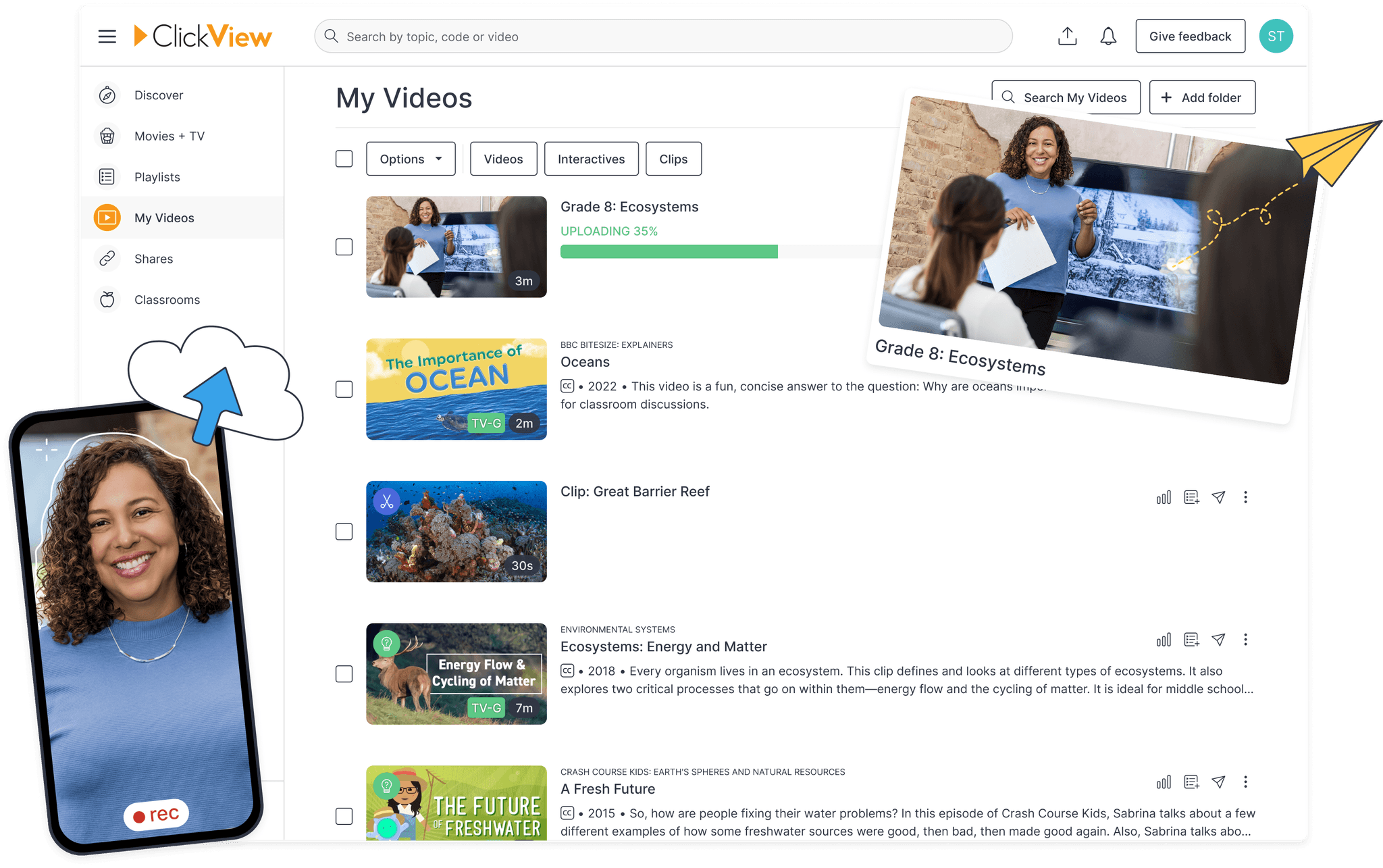 Create, Upload & Share Videos for Schools | ClickView