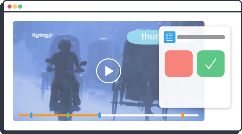 Interactive video quizzes