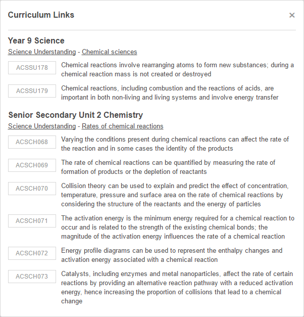 Curriculum Links