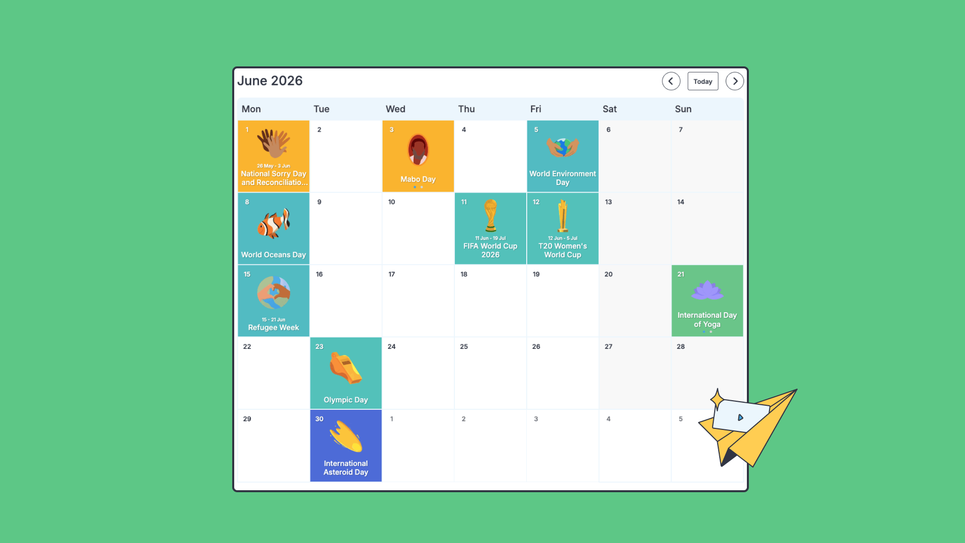 June Calendar
