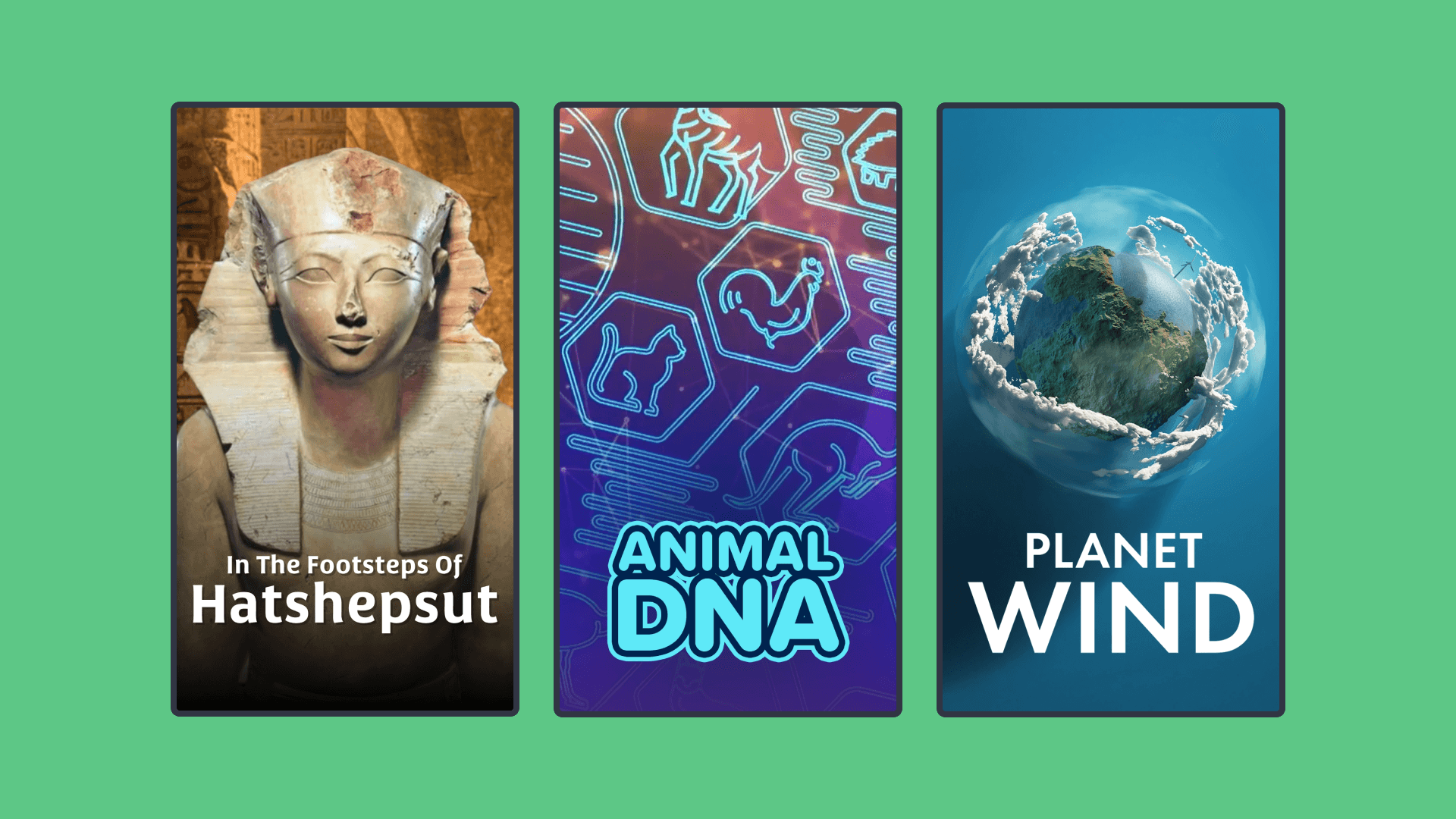 Three rectangle cover design images