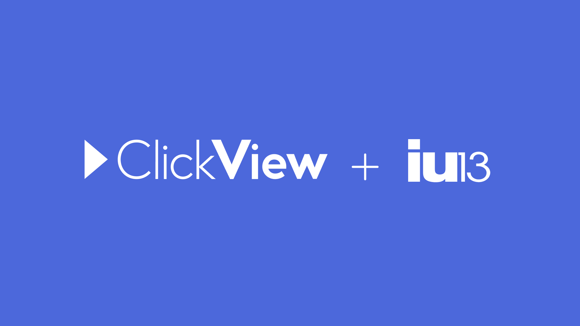 ClickView and IU13 partnership logo