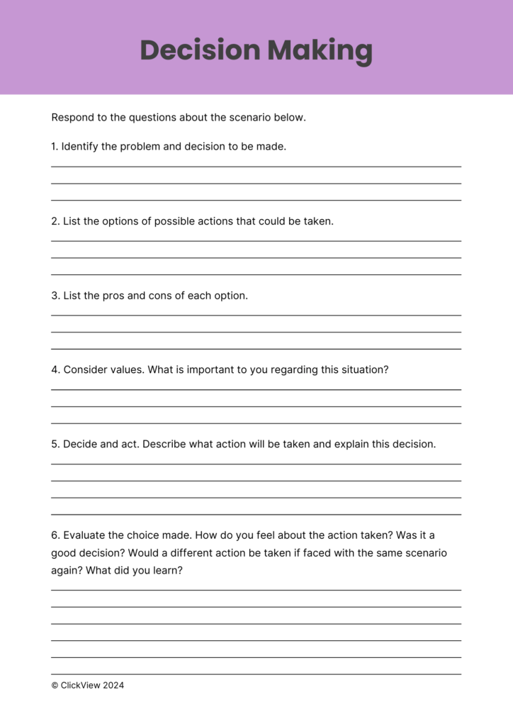 Decision Making Class Template