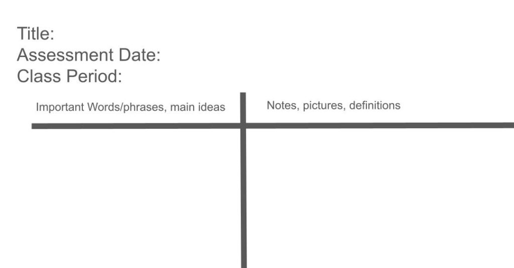Column notes example