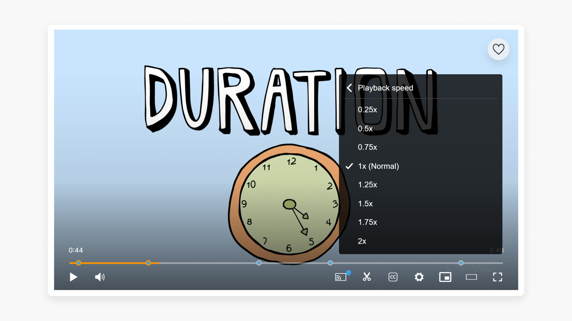 Video normal playback speed