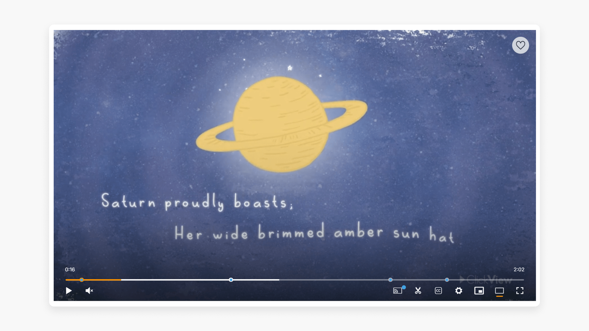 Video player full screen interface