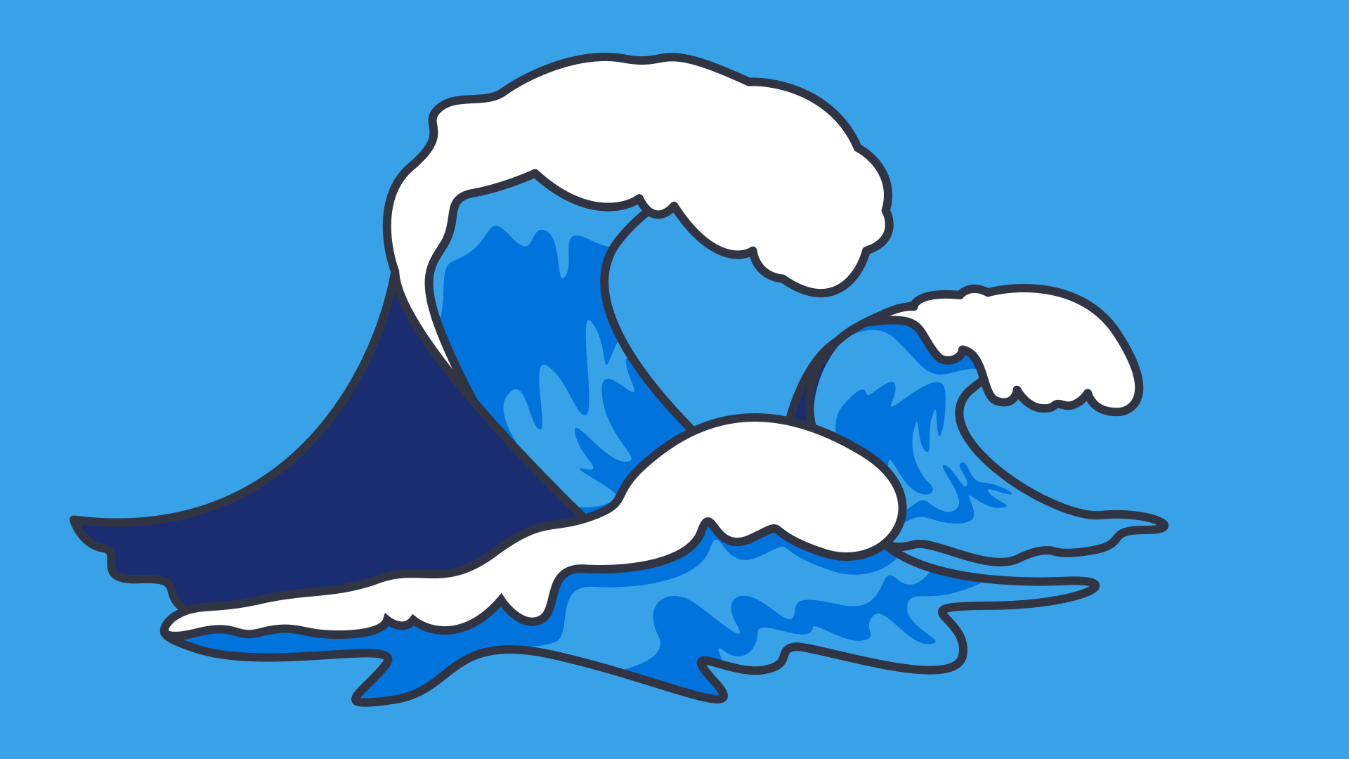 An illustration of a tsunami