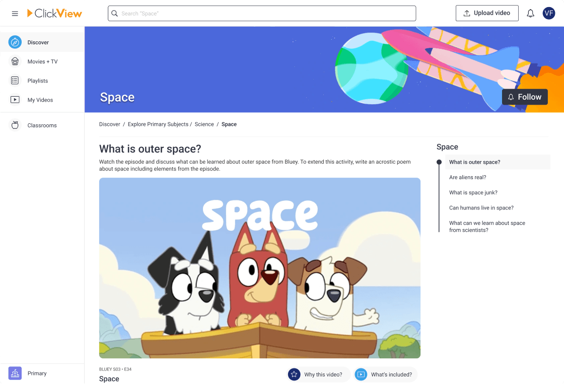 Space Topic page