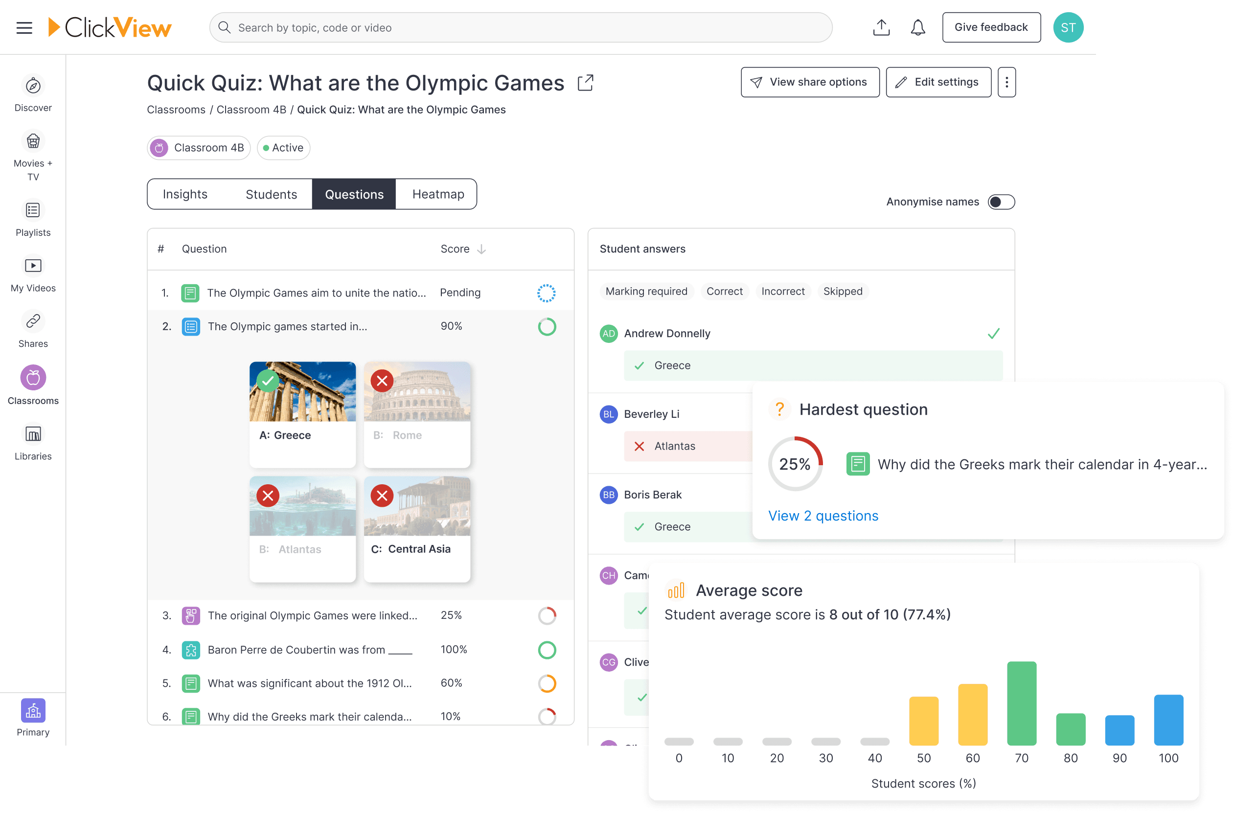 ClickView Analytics for the classroom