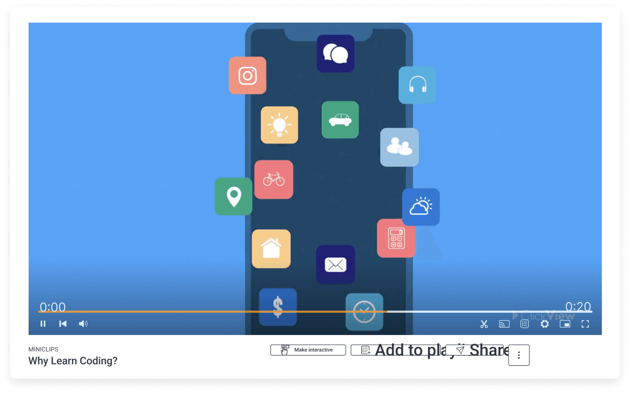 ClickView Search and filter feature