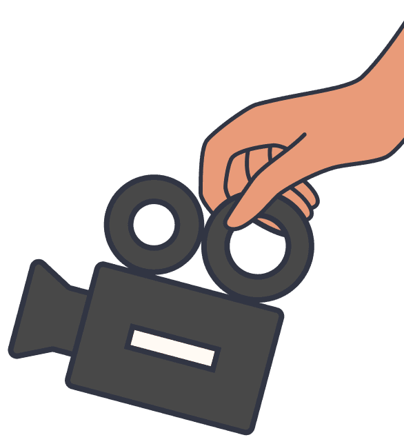 Hand holding camera