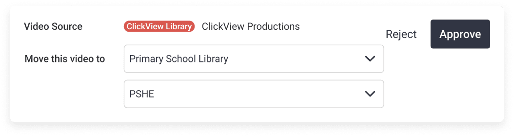 ClickView shared libraries permissions form