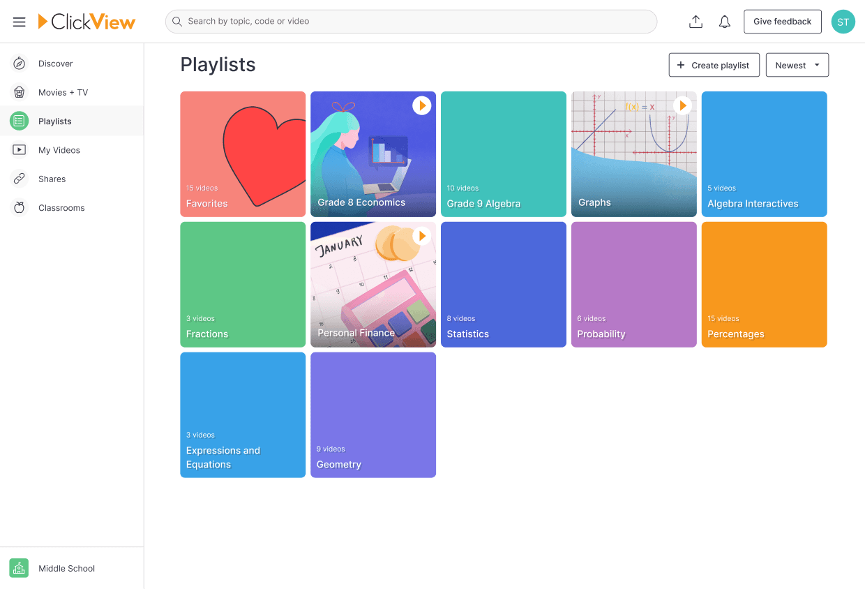 ClickView Playlists