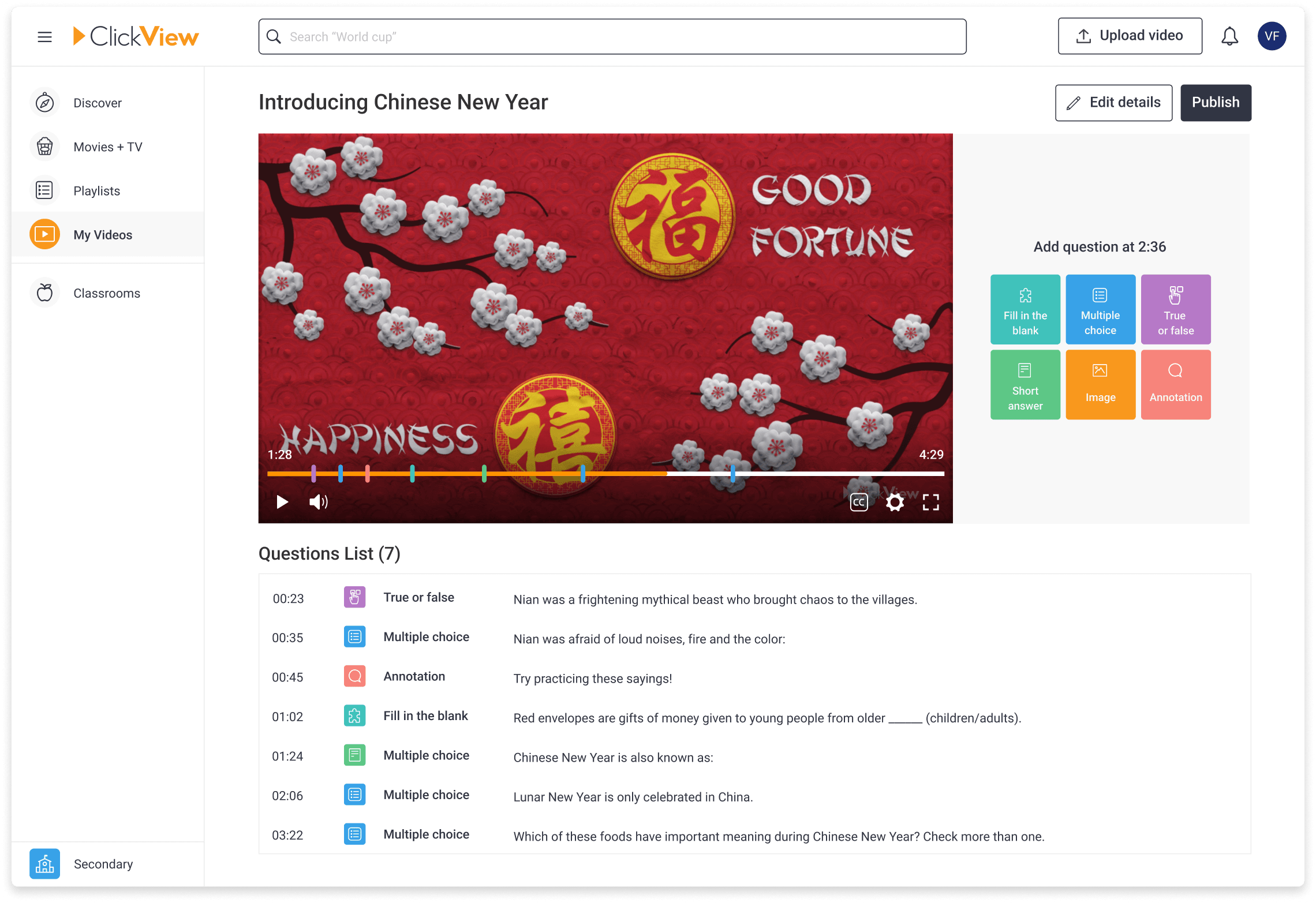 ClickView Create interactive screenshot