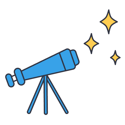Telescope pointing at stars