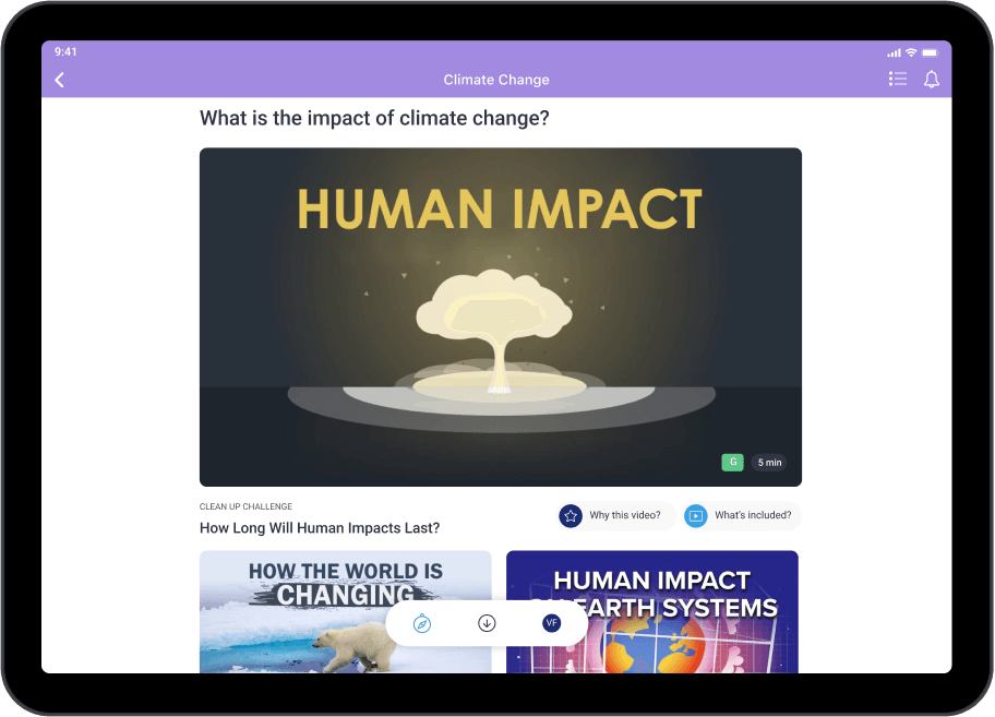 ClickView on tablet