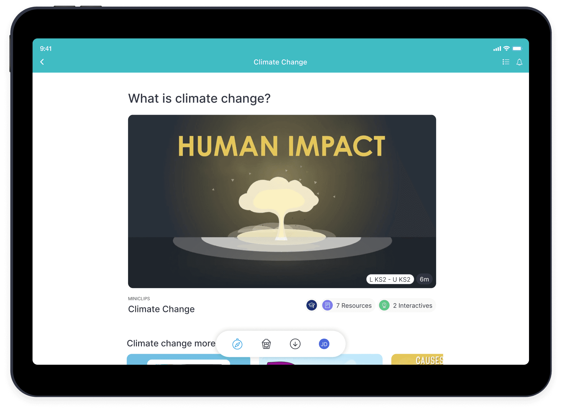 ClickView on tablet