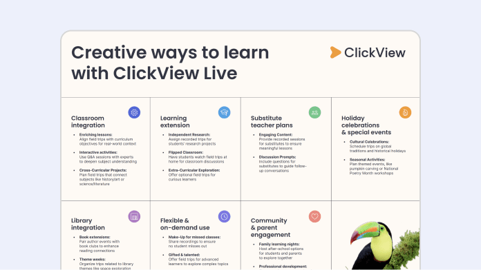 Creative Ways to Learn with ClickView Live