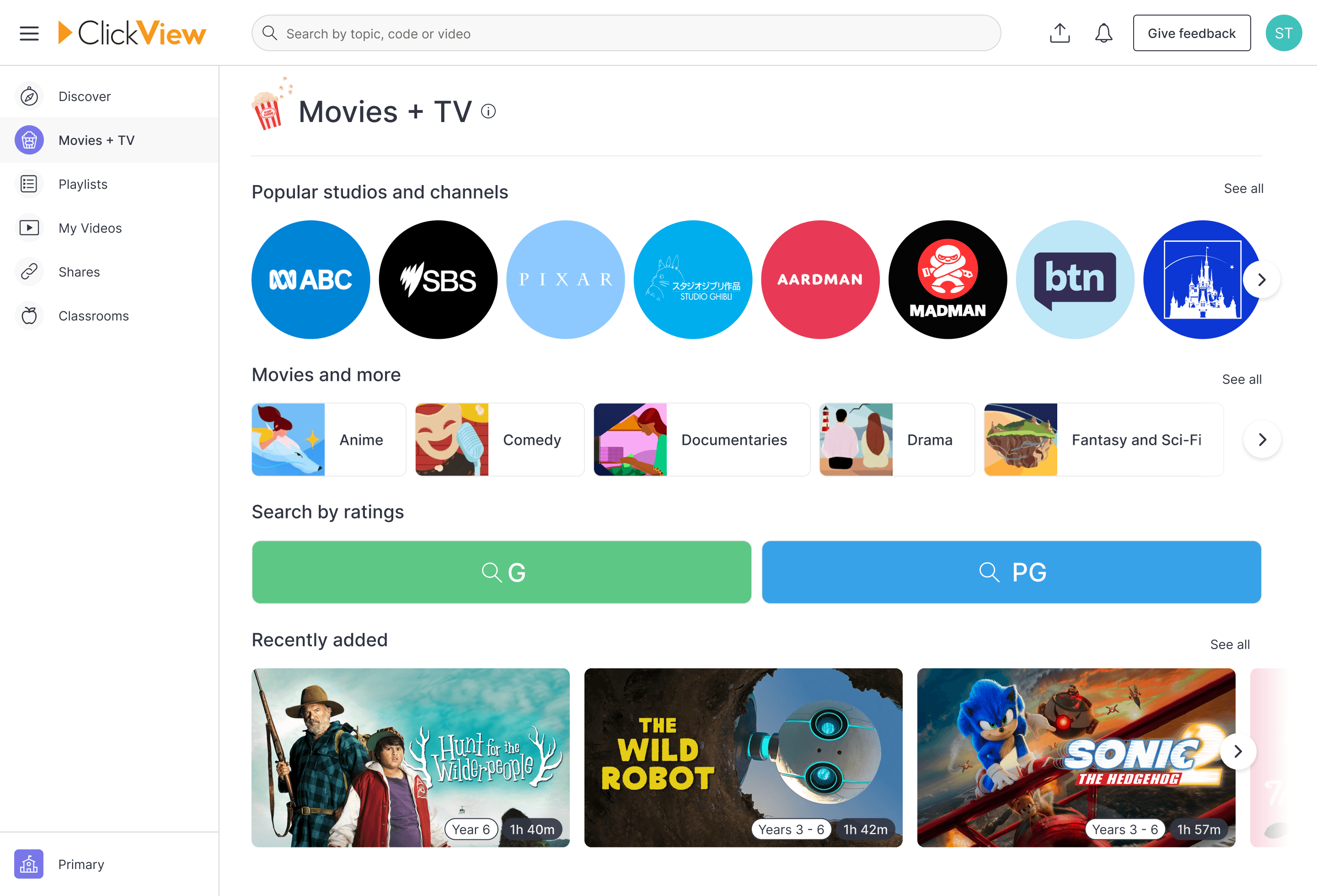 Movies and Tv dashboard
