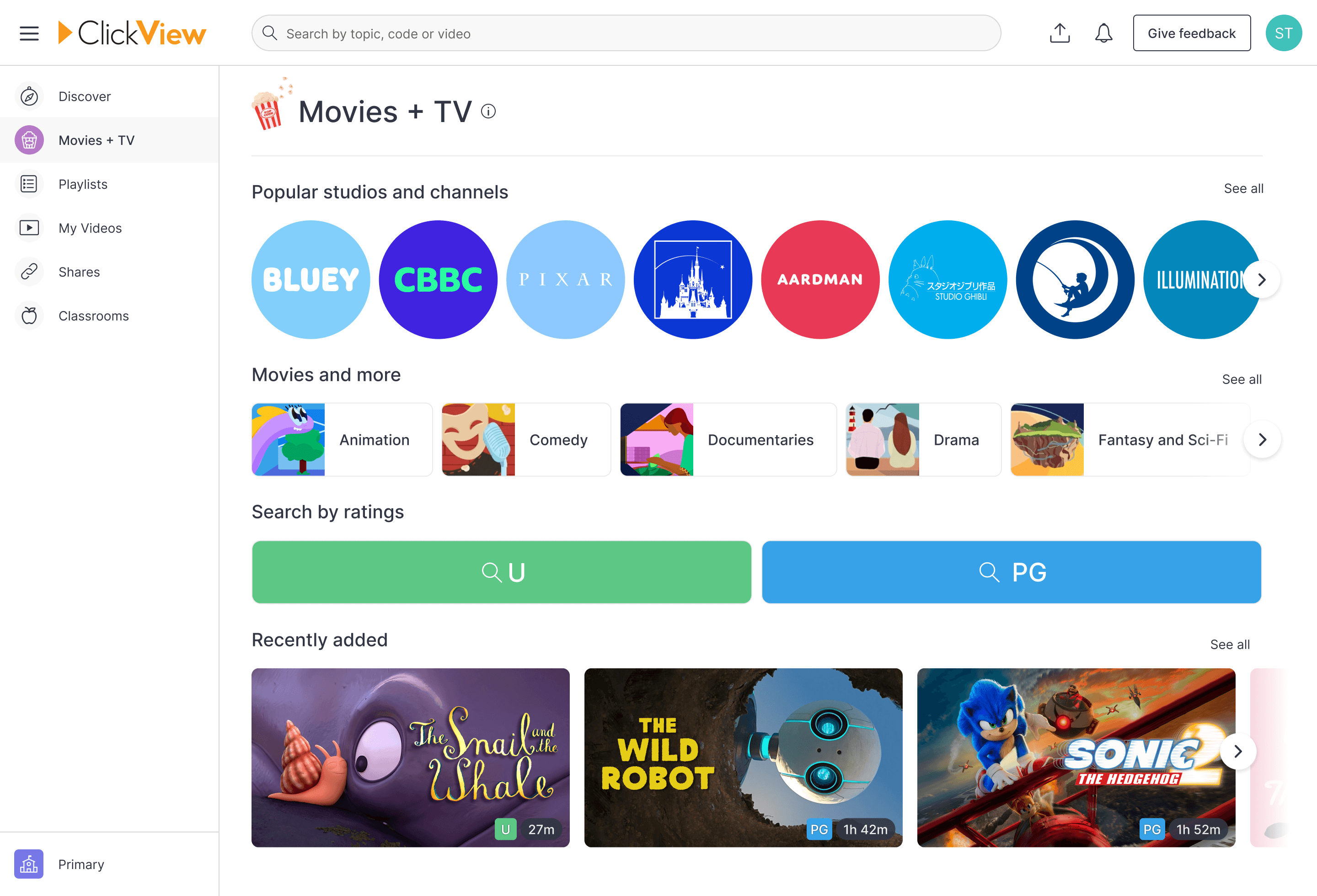 Movies and Tv dashboard