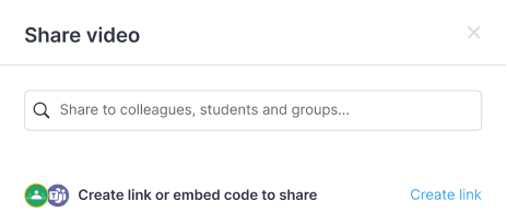 share popup