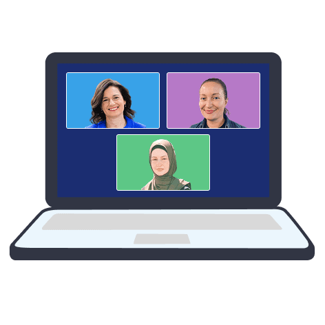 webinar on screen