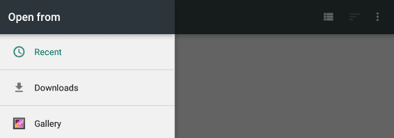 Gallery selection screenshot