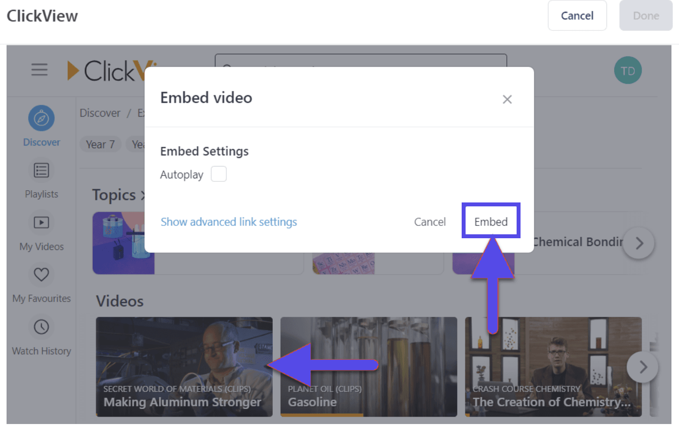 Embed ClickView video