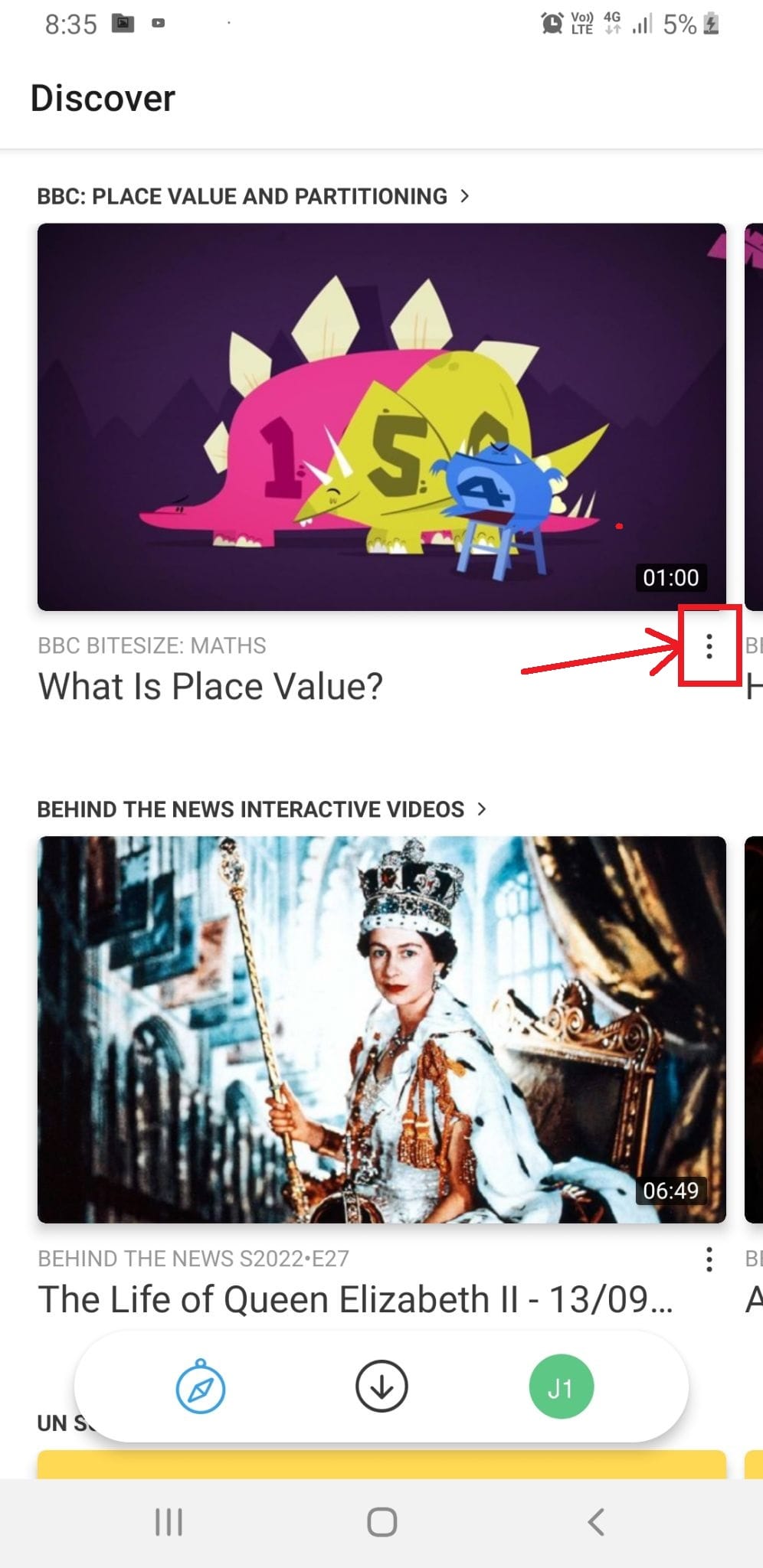 Step: Locate and open share menu