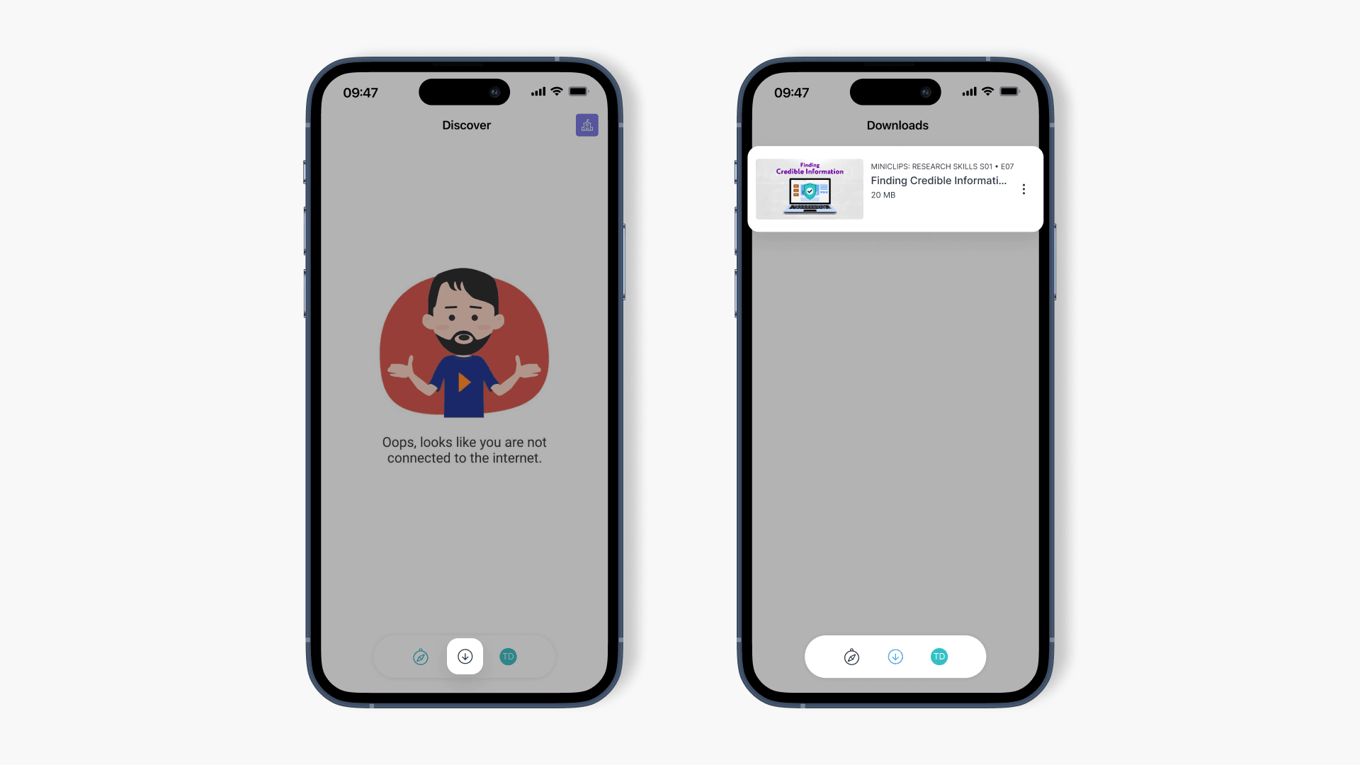 ClickView IOS app Download icon and tab