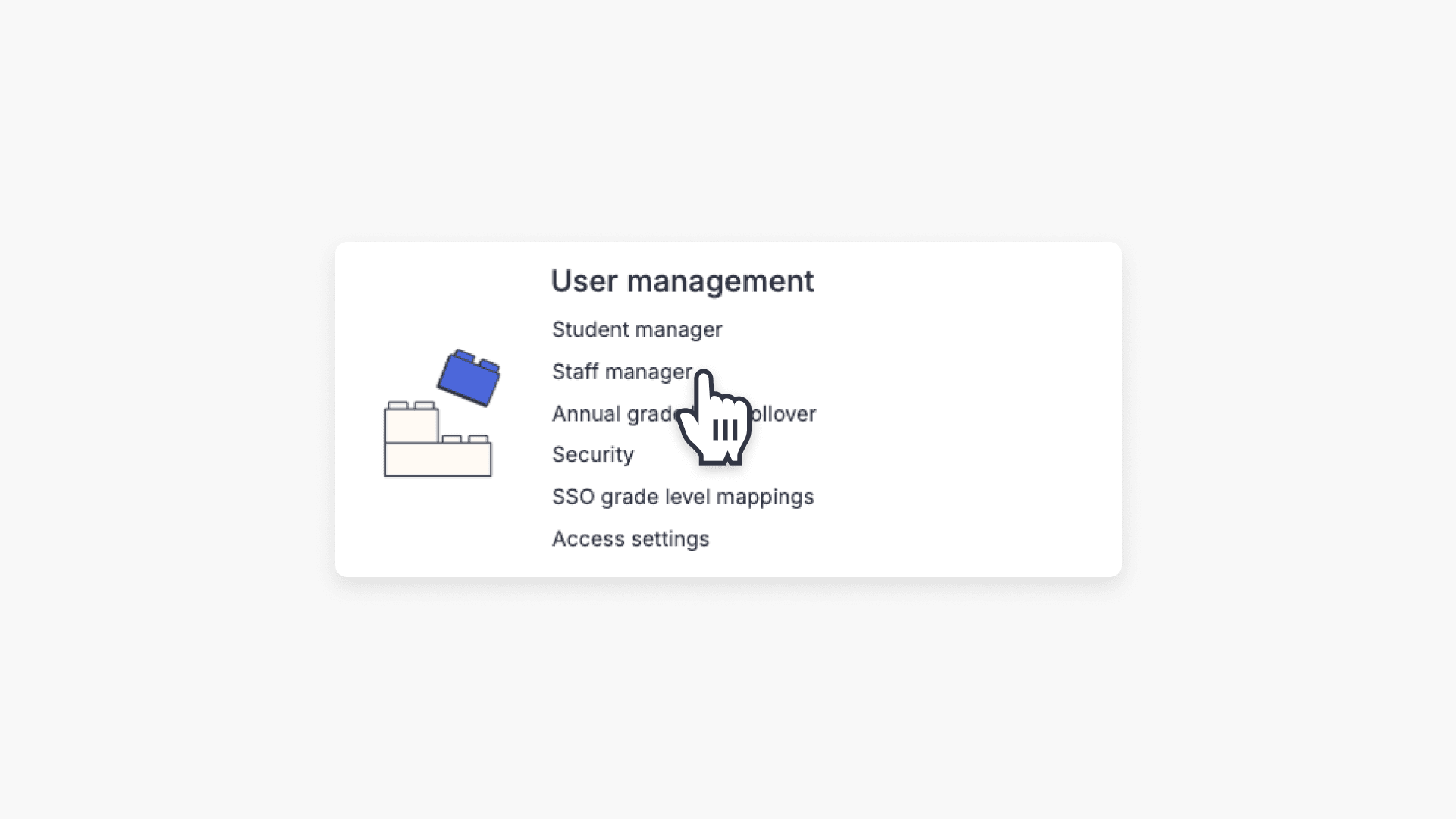 Staff manager button