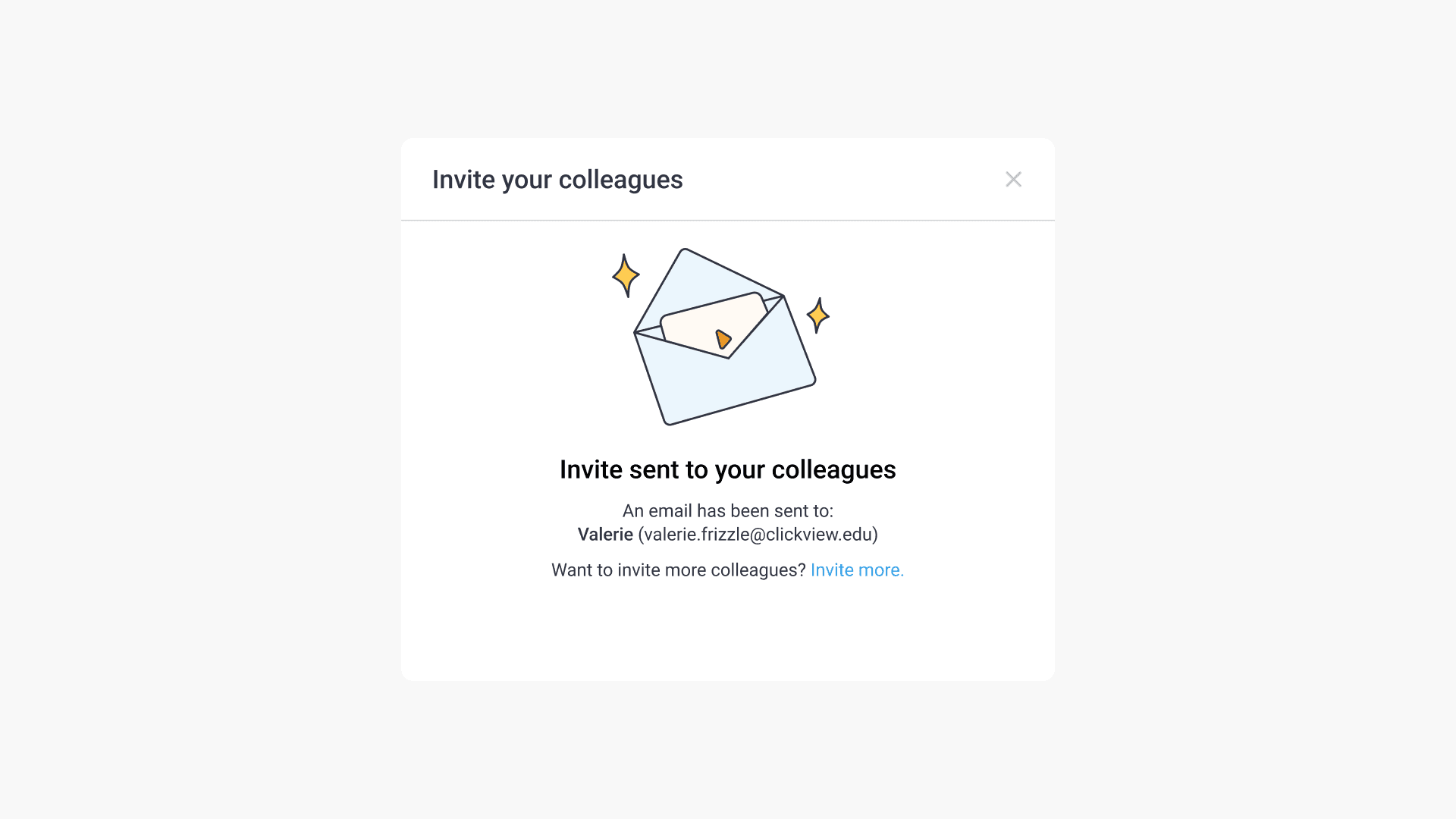 Invite confirmation screenshot