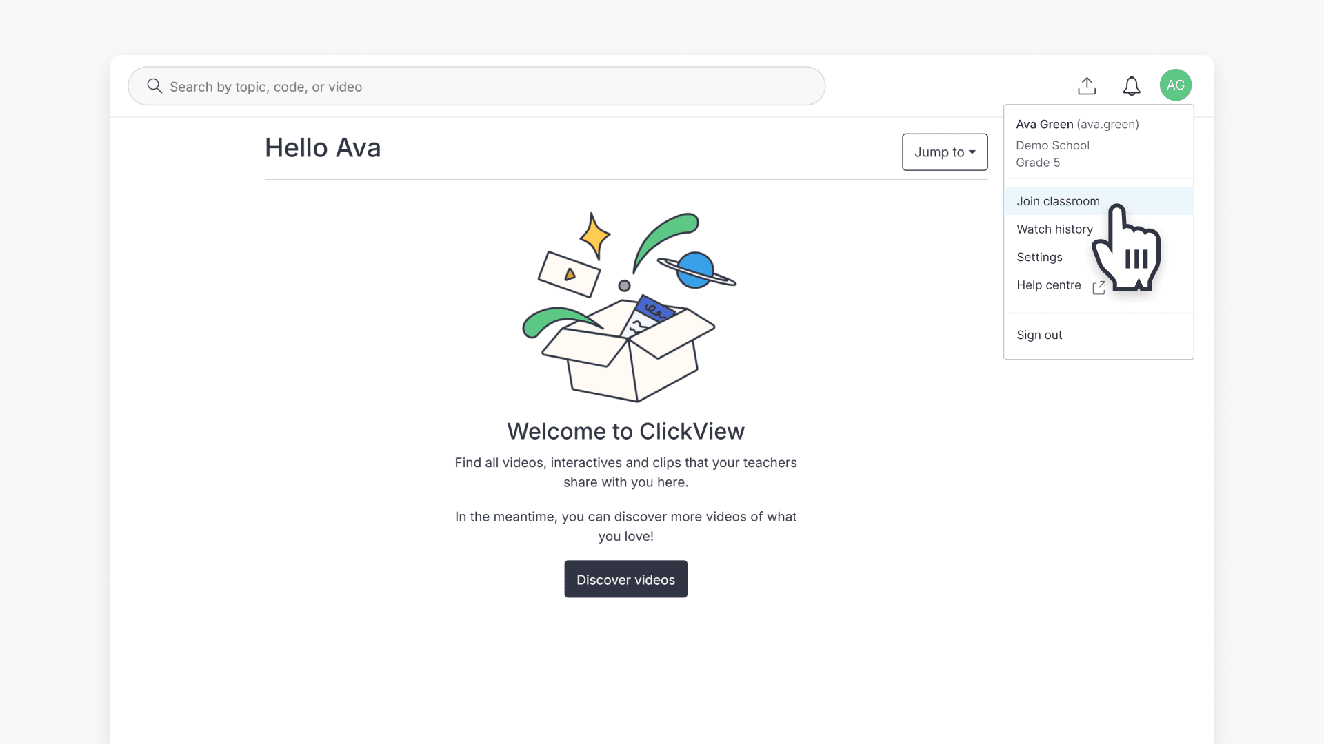 Click Join classroom