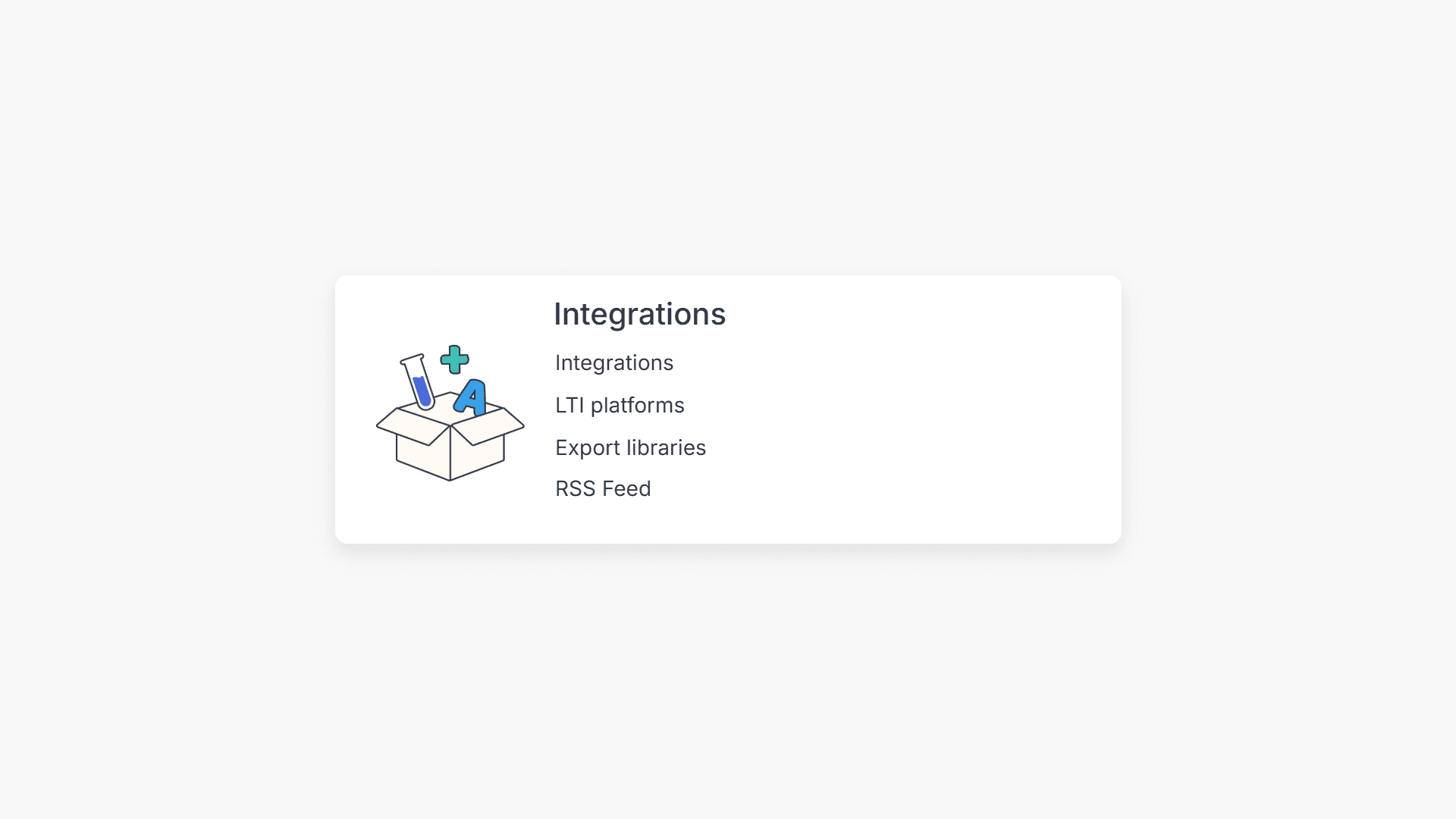 ClickView Integrations menu