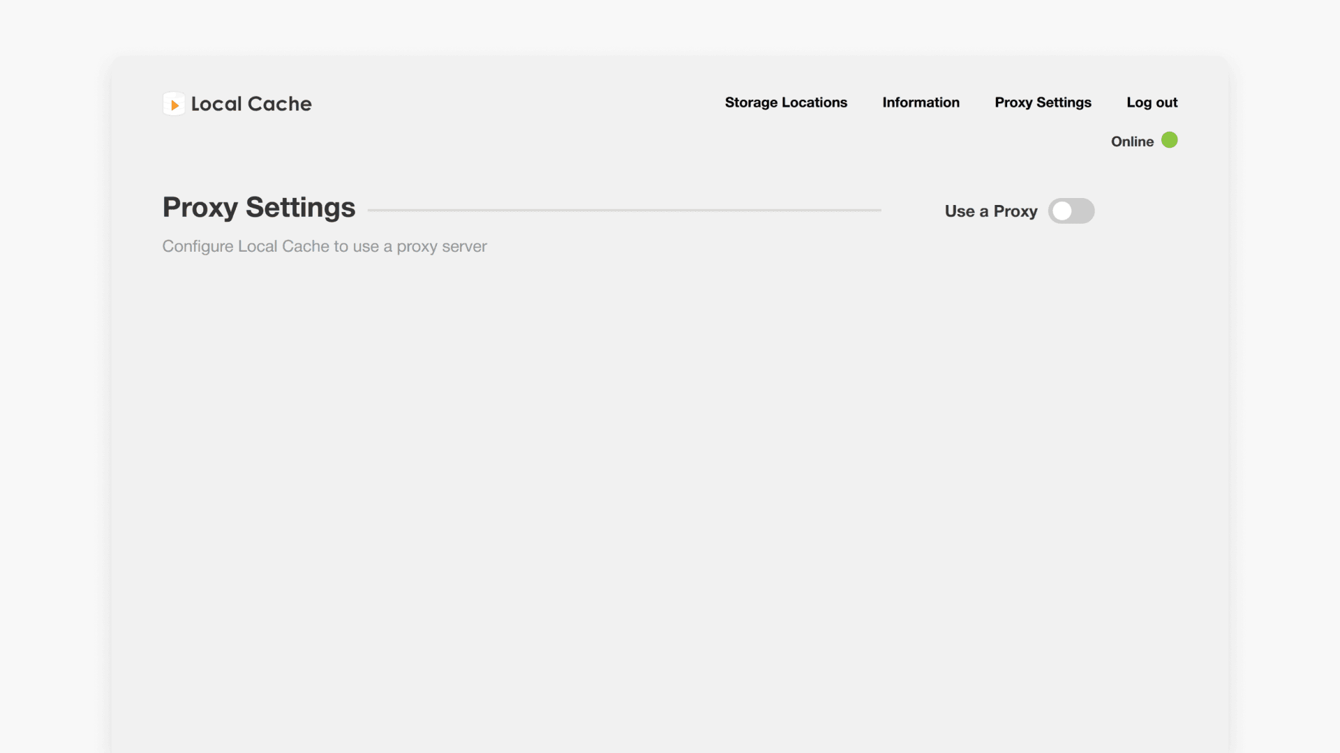 Proxy tab screenshot