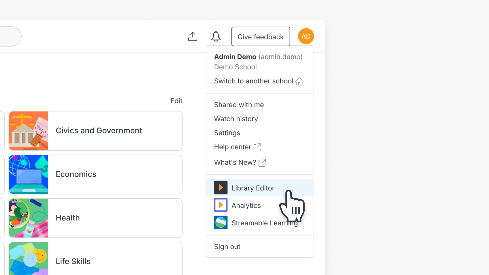 Select Library Editor