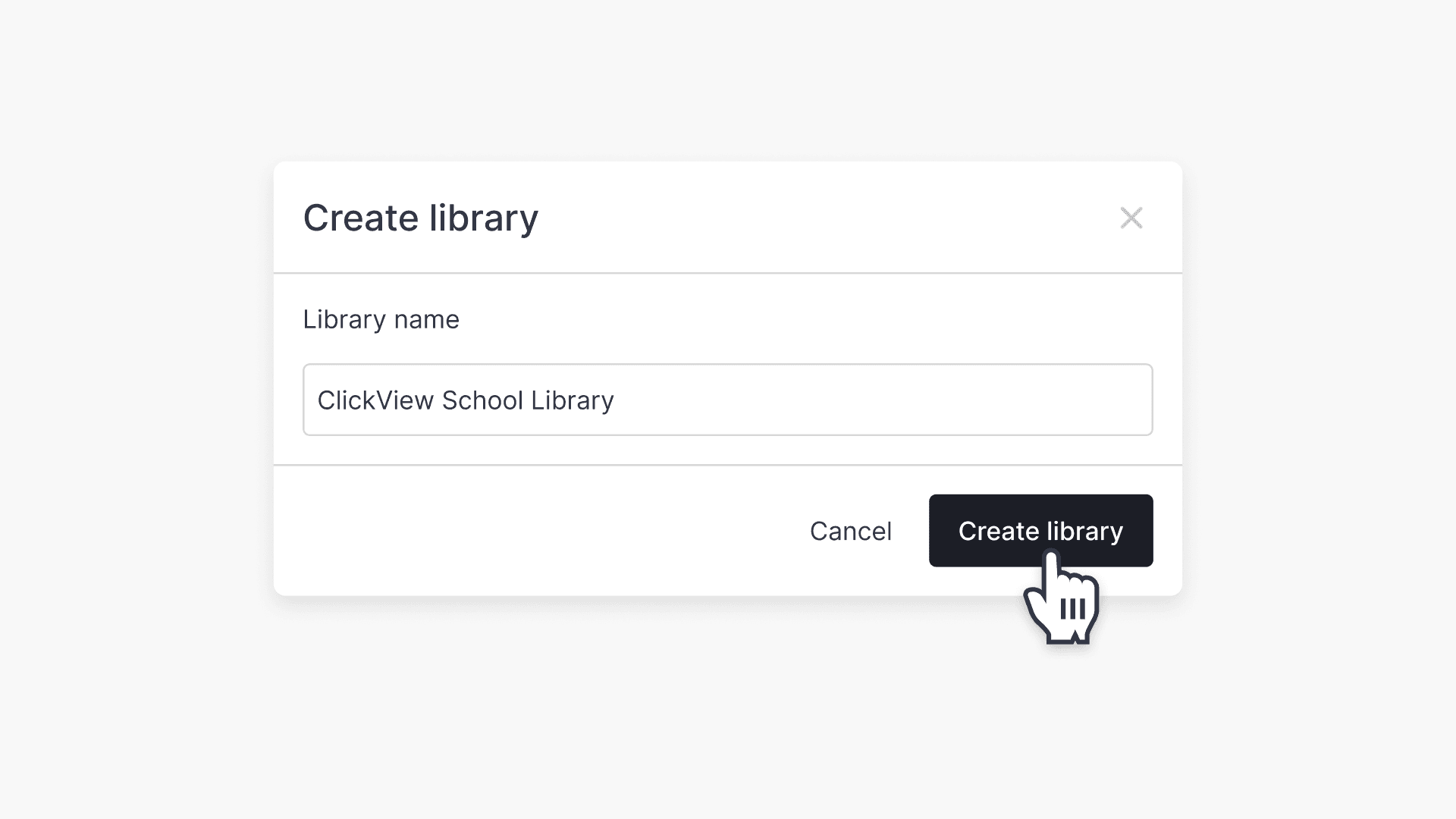 Enter Library name and create library