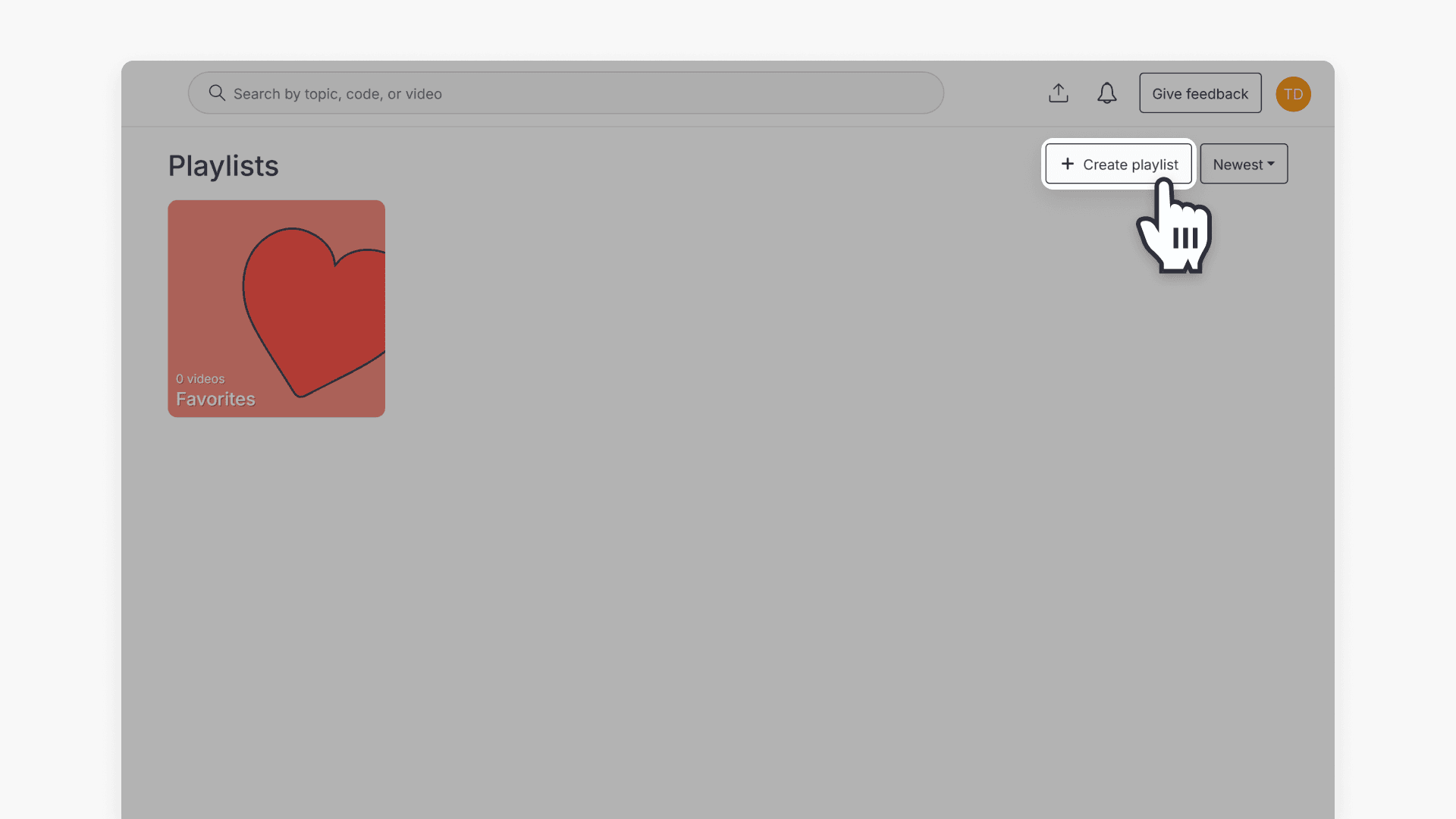 Create playlist highlight