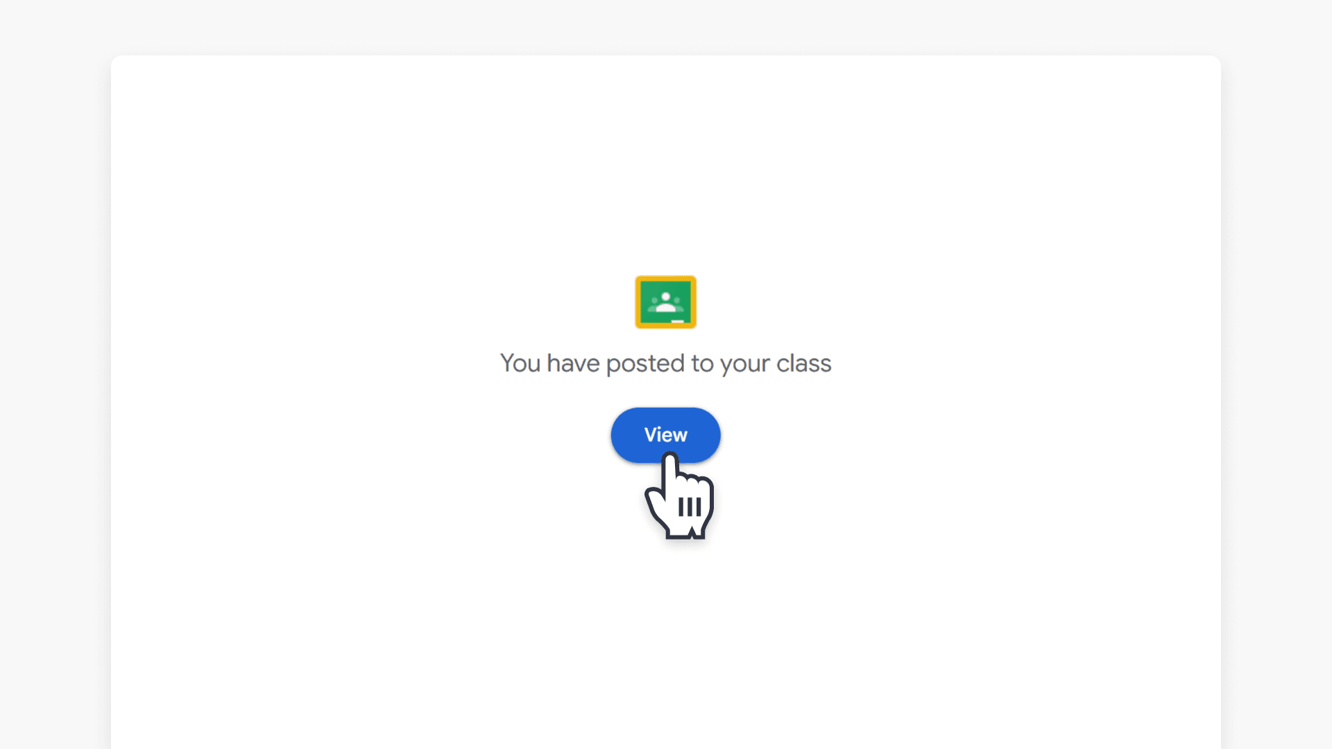 Google classroom interface