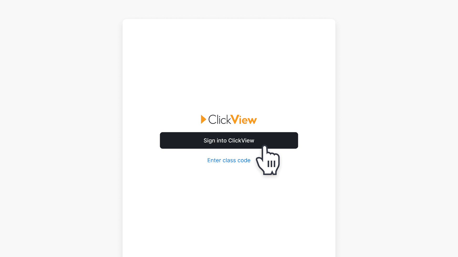 Clickview sign in interface