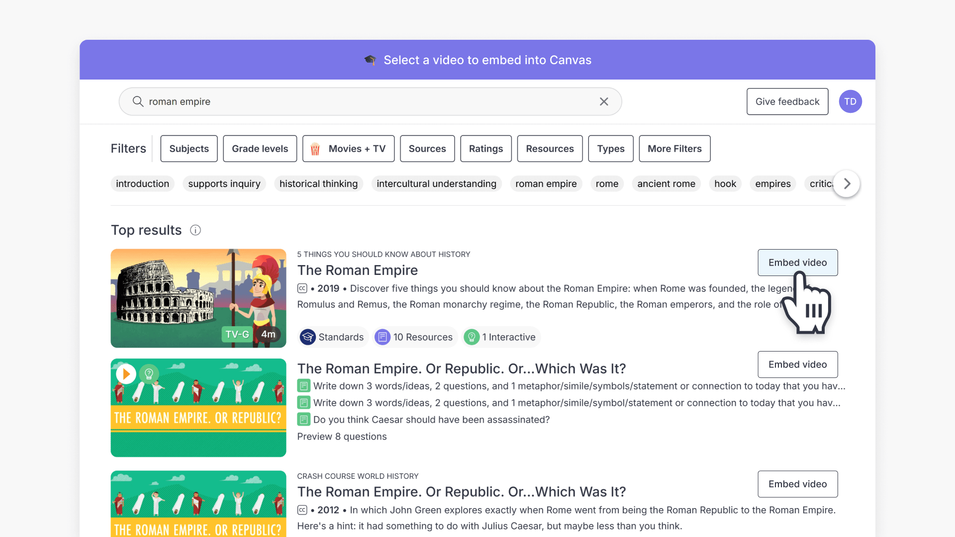 Clickview embed video