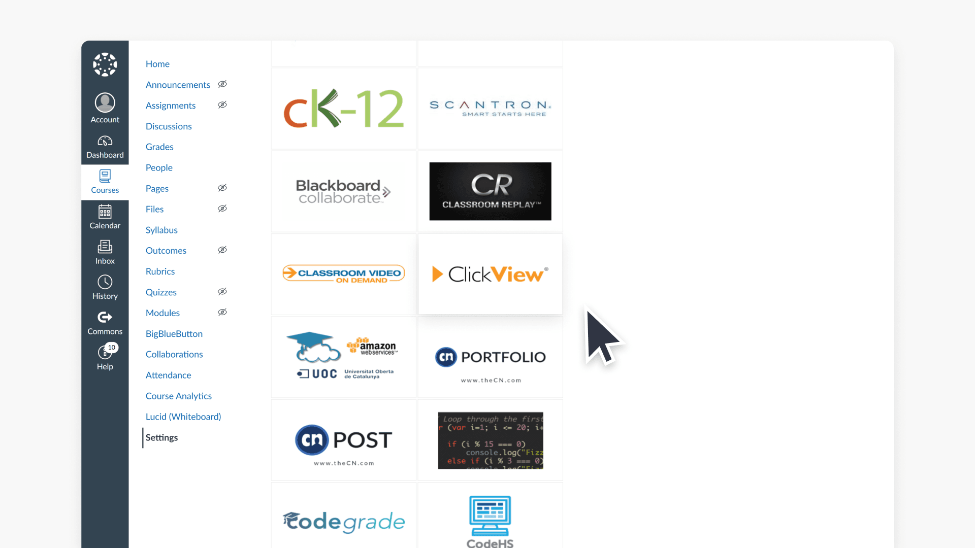 Clickview app navigation