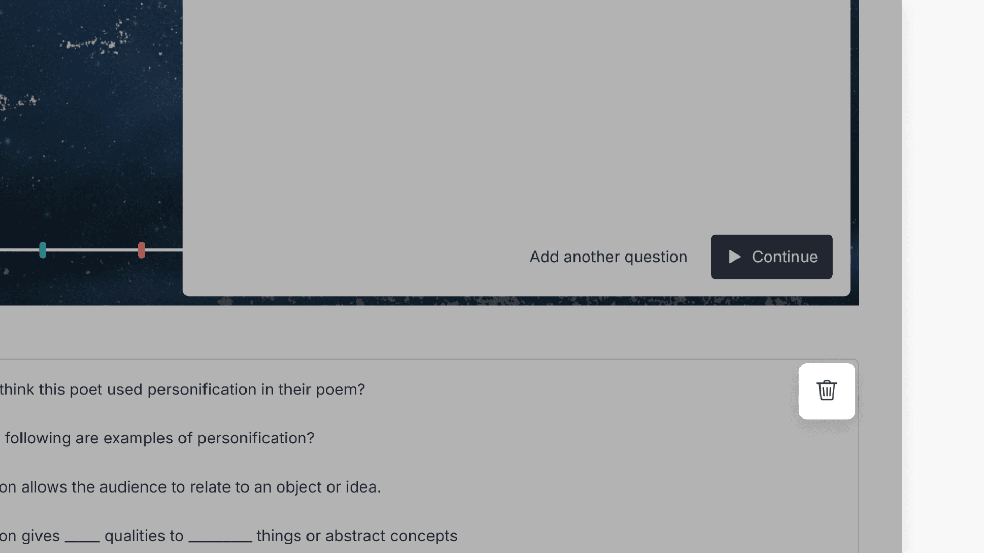 Delete button navigation