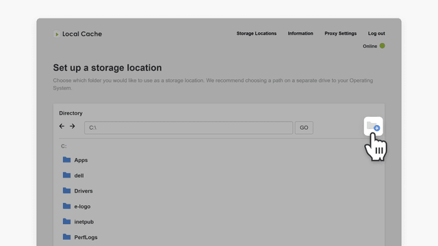 Manage Local Cache Storage Locations | ClickView